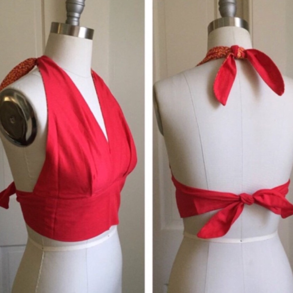 Hand Sewn Reversible Halter top